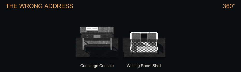 The Wrong Address complete collection row: Concierge Console, Waiting Room Shell