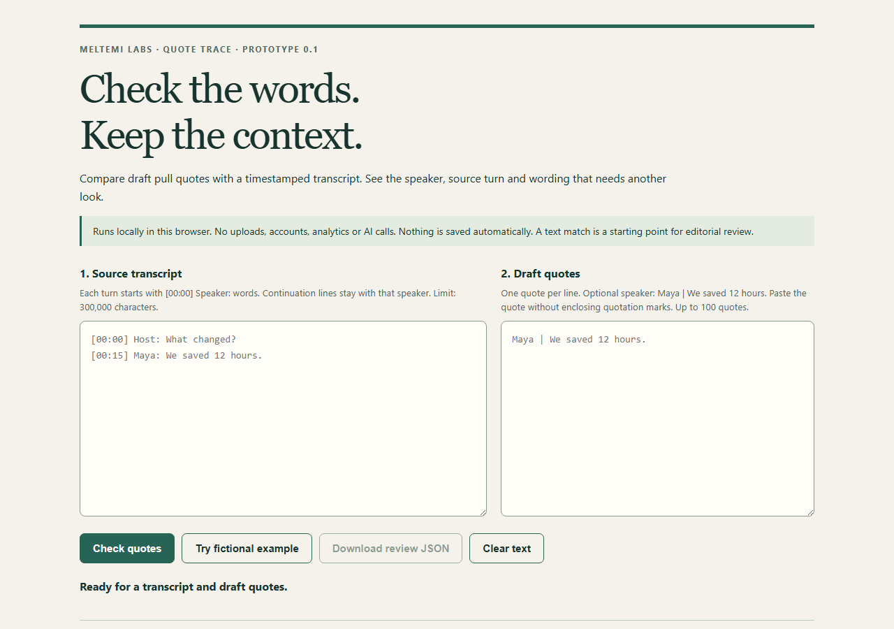 Screenshot 2 for Quote Trace