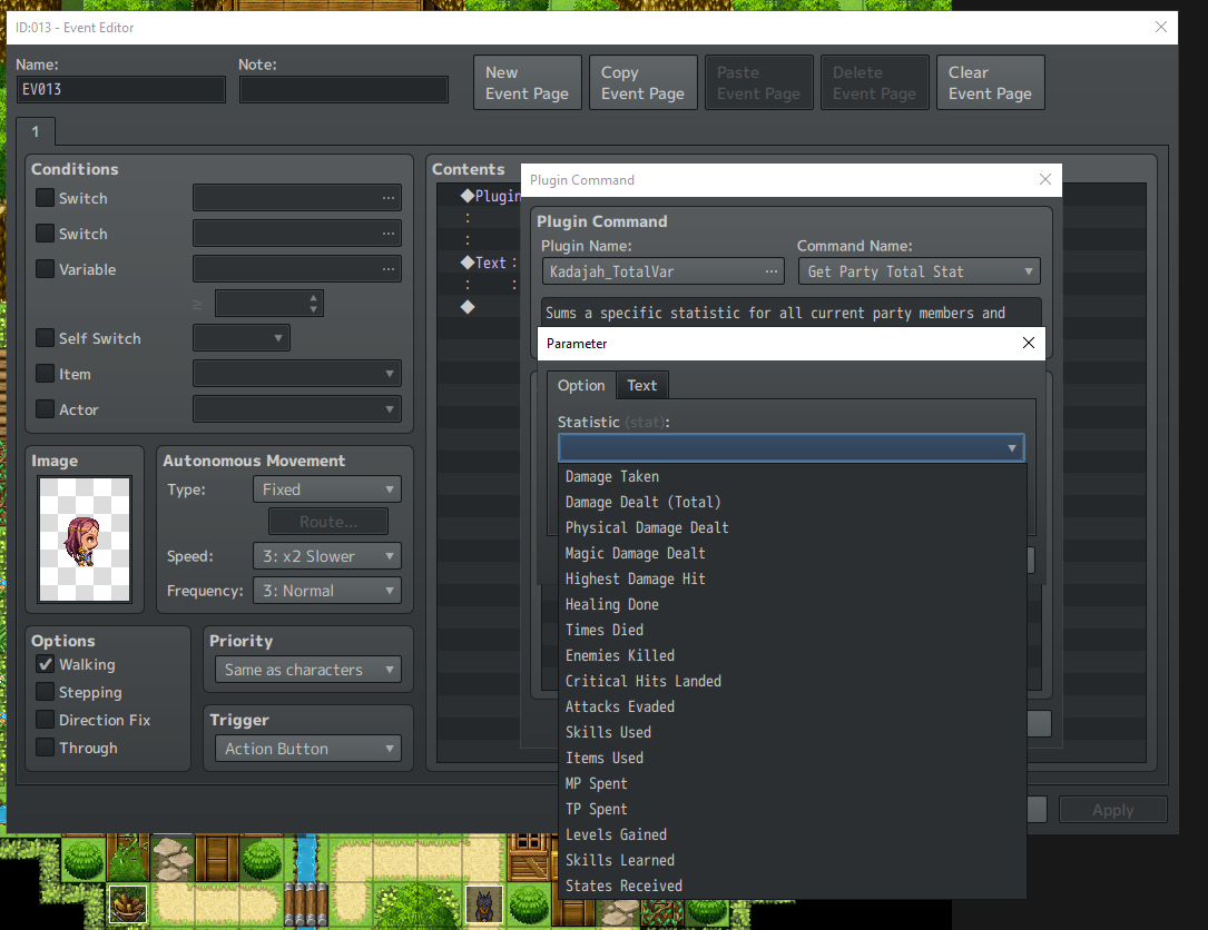 Screenshot 4 for Kadajah's TotalVar - In-Game Statistic Tracker for RPG Maker MV & MZ