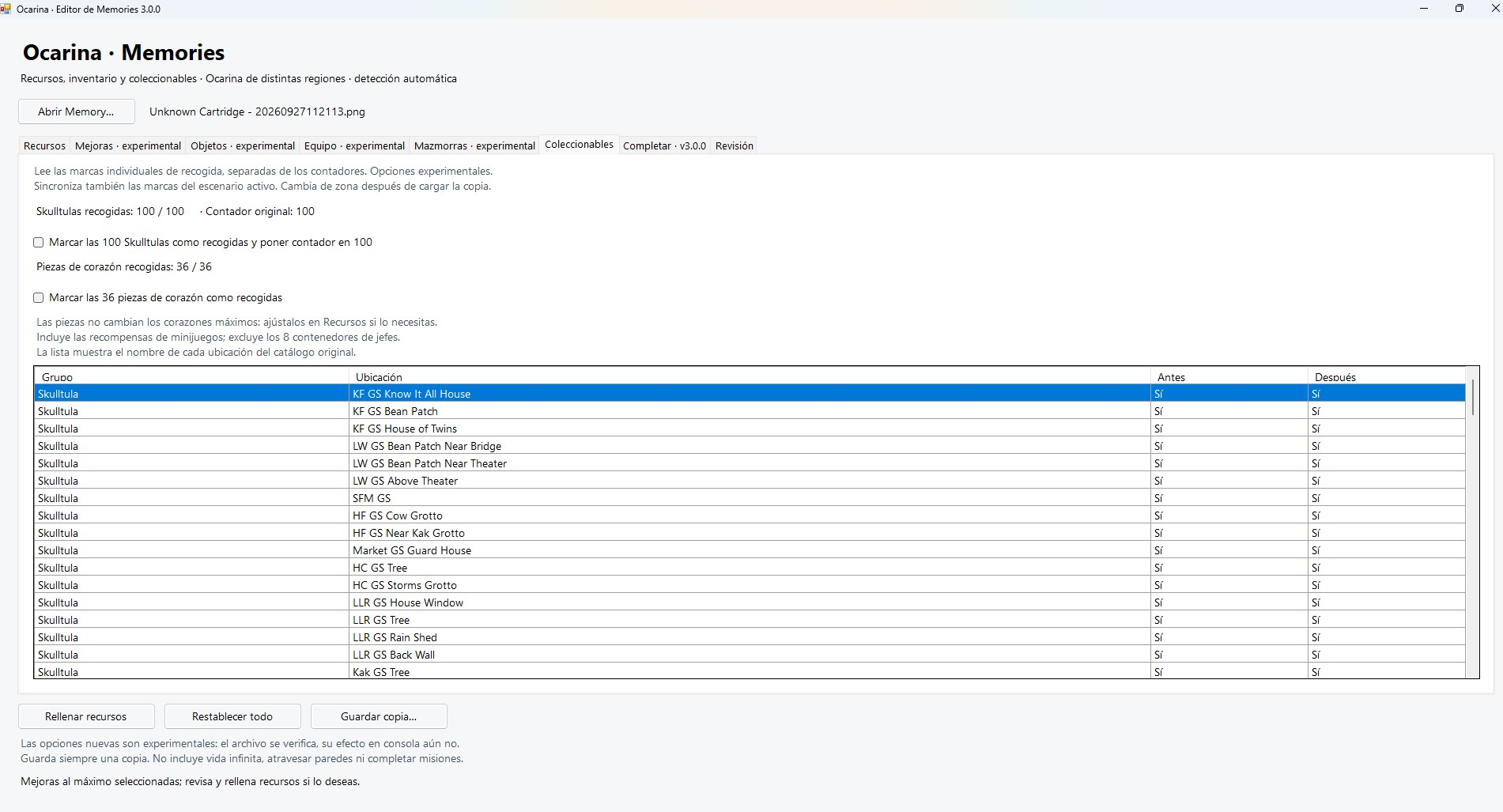 Screenshot 6 for Ocarina Memory Editor for Analogue 3D