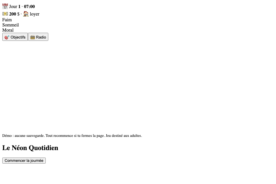 Screenshot 2 for Rue des Néons — Chapitre 1