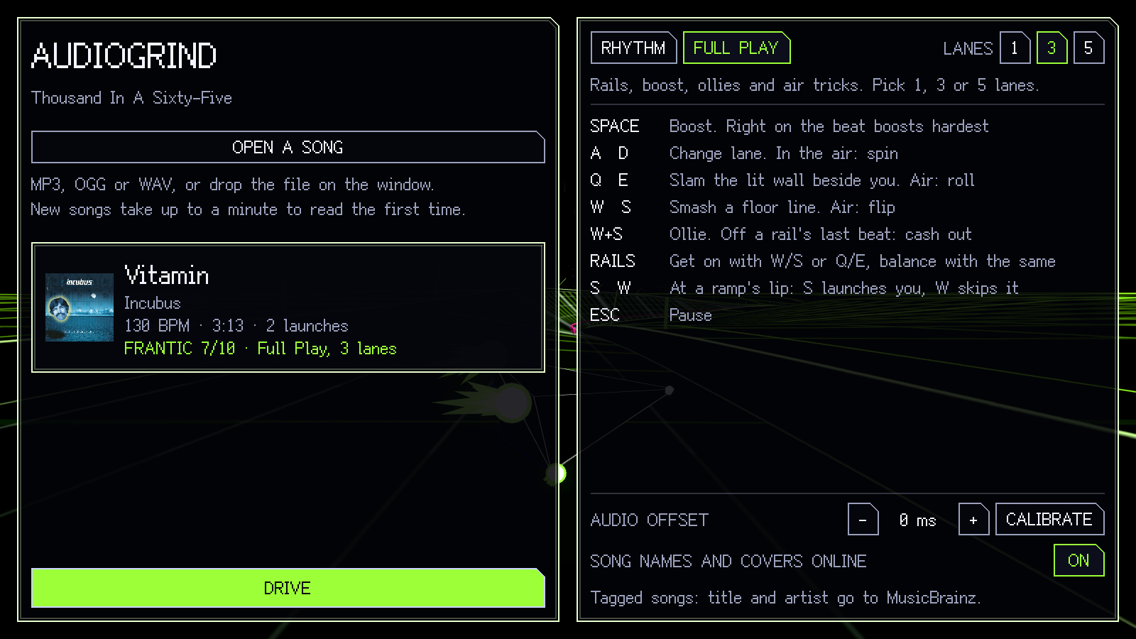 Screenshot 3 for Audiogrind Prototype