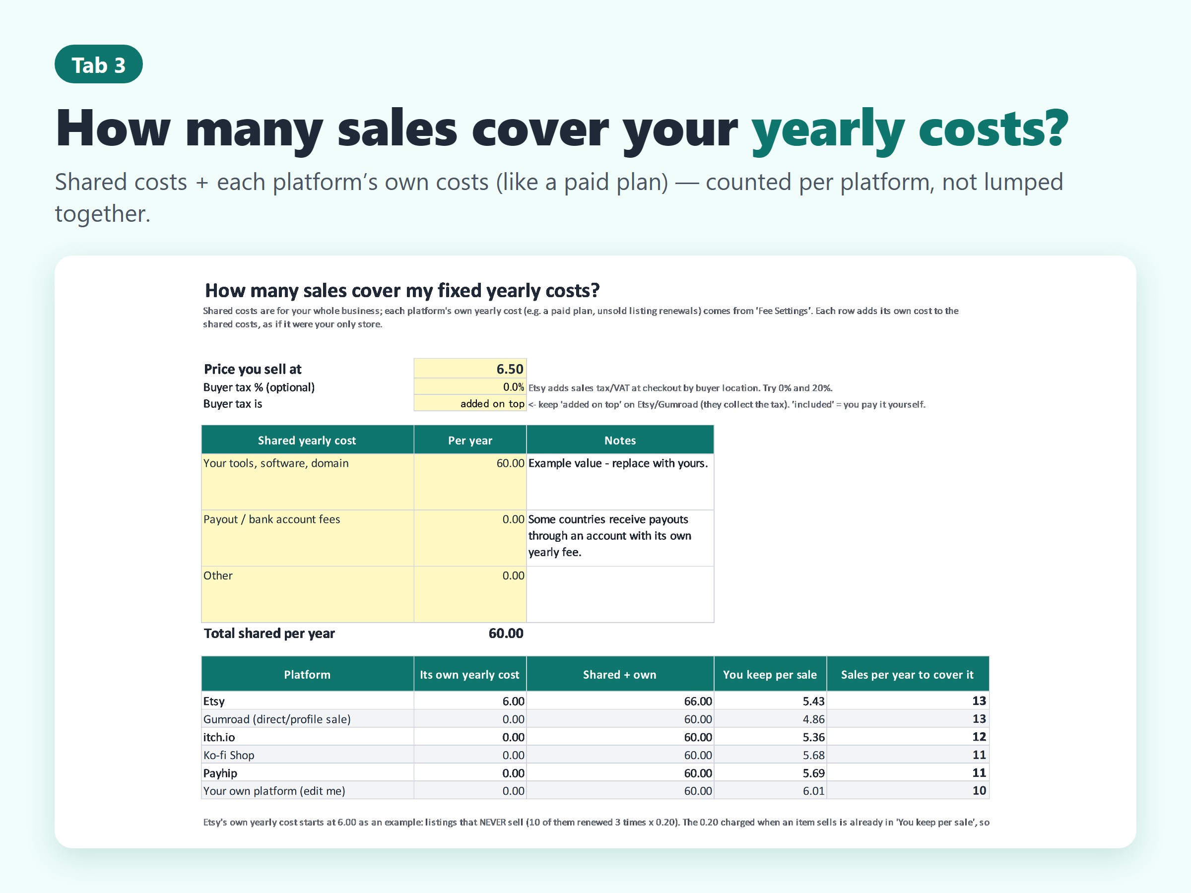 Screenshot 5 for Seller Fee Calculator - Take-Home & Reverse Price (Excel)