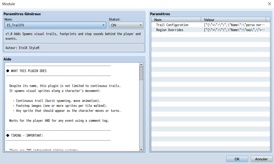 Screenshot 3 for Trail FX Plugin RPG Maker MV-MZ