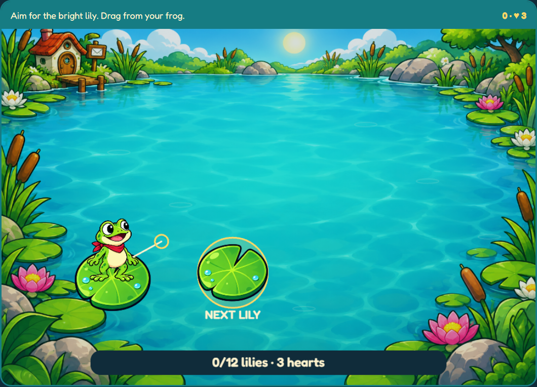 Screenshot 3 for Lily Leap — HTML5 Game Template