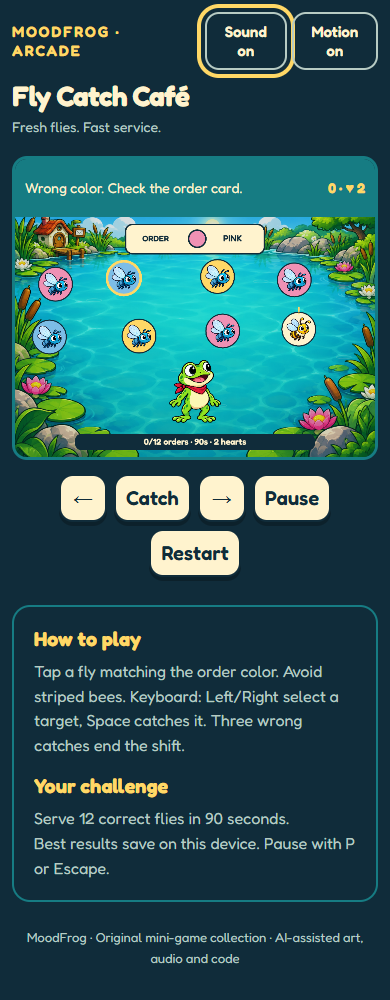 Screenshot 2 for Fly Catch Café — HTML5 Game Template
