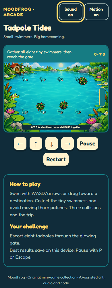 Screenshot 2 for Tadpole Tides — HTML5 Game Template
