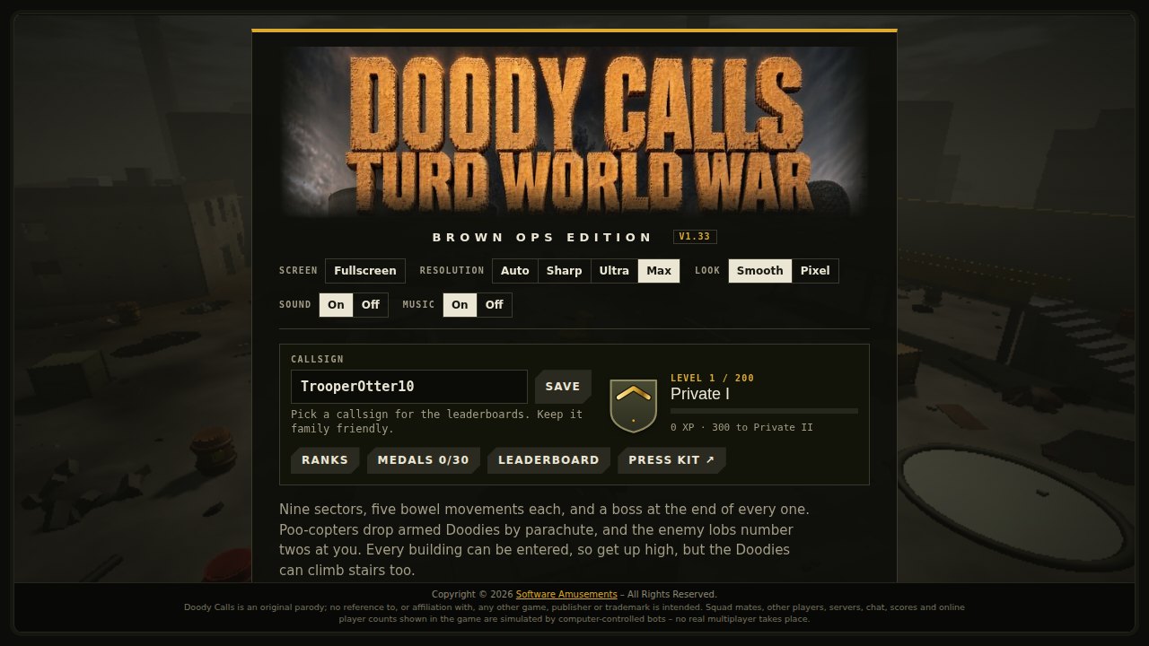 Screenshot 2 for Doody Calls - Turd World War (COD / BATTLEFIELD Parody)