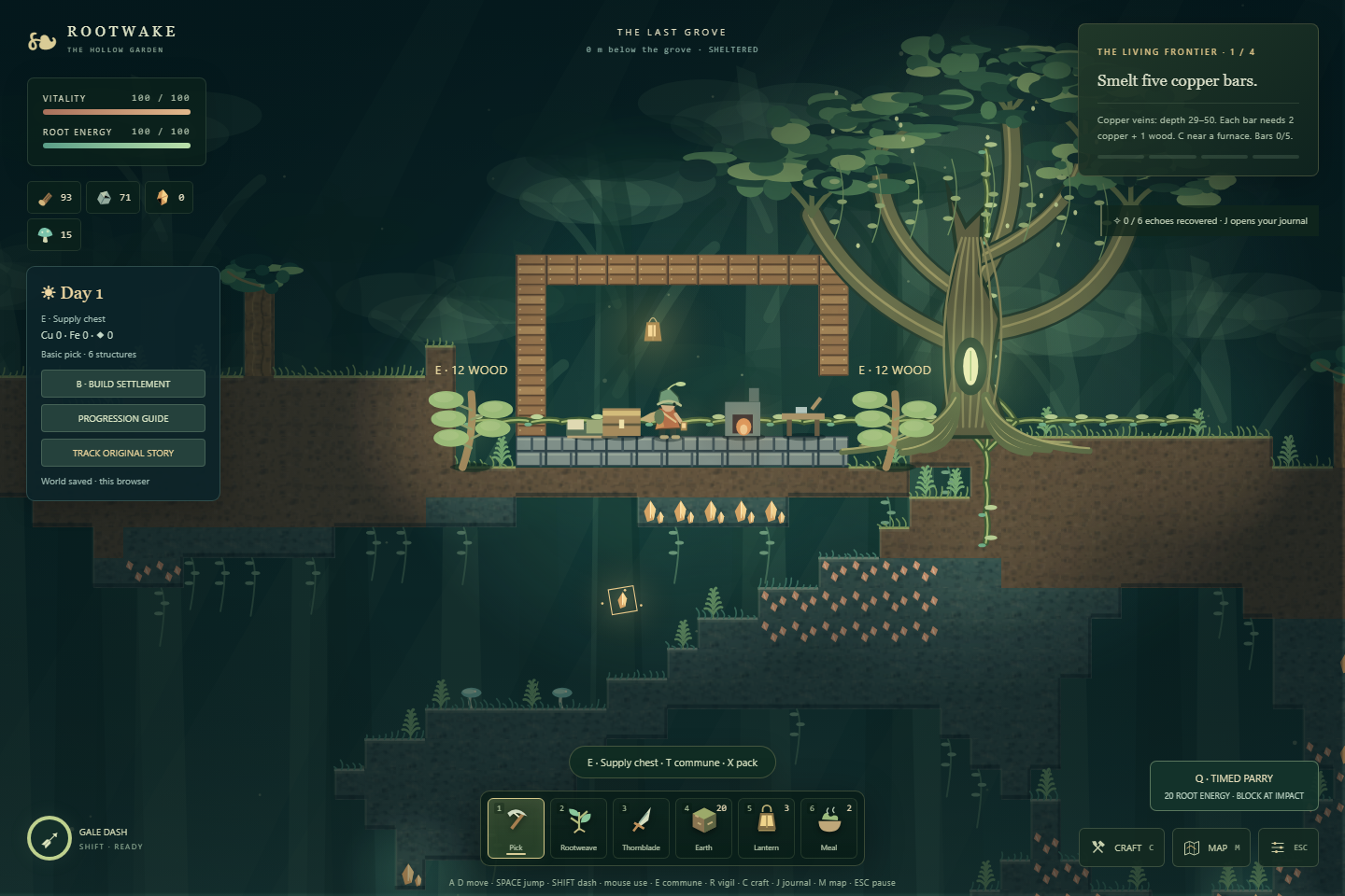 Screenshot 2 for Rootwake: The Hollow Garden — Early Alpha