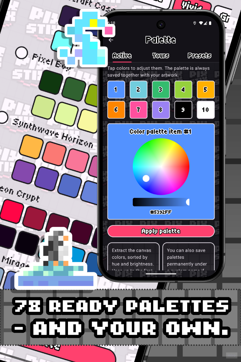 Screenshot 3 for PixStix: Pixel Sticker Editor