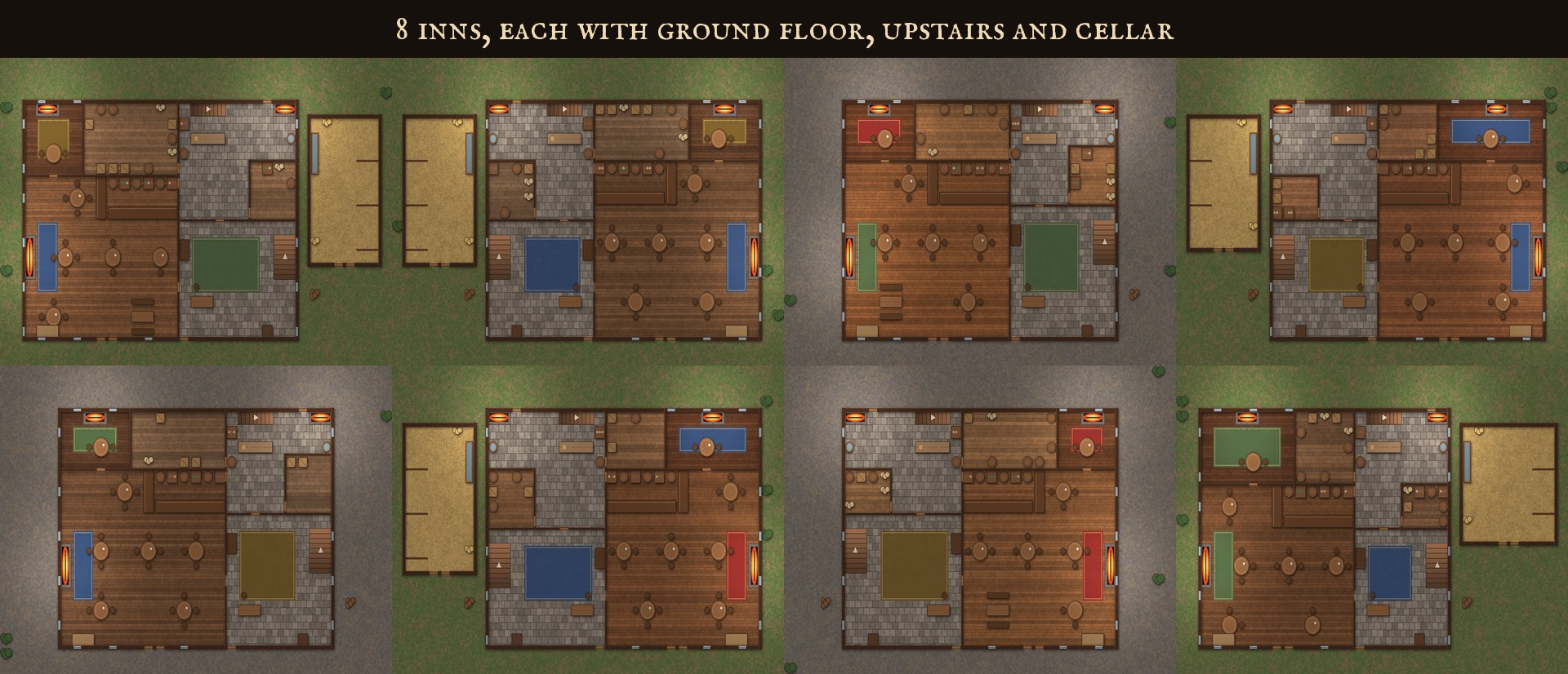 Screenshot 2 for Rafters & Cellars: 8 Inn & Tavern Maps (Keyed, VTT + Print)