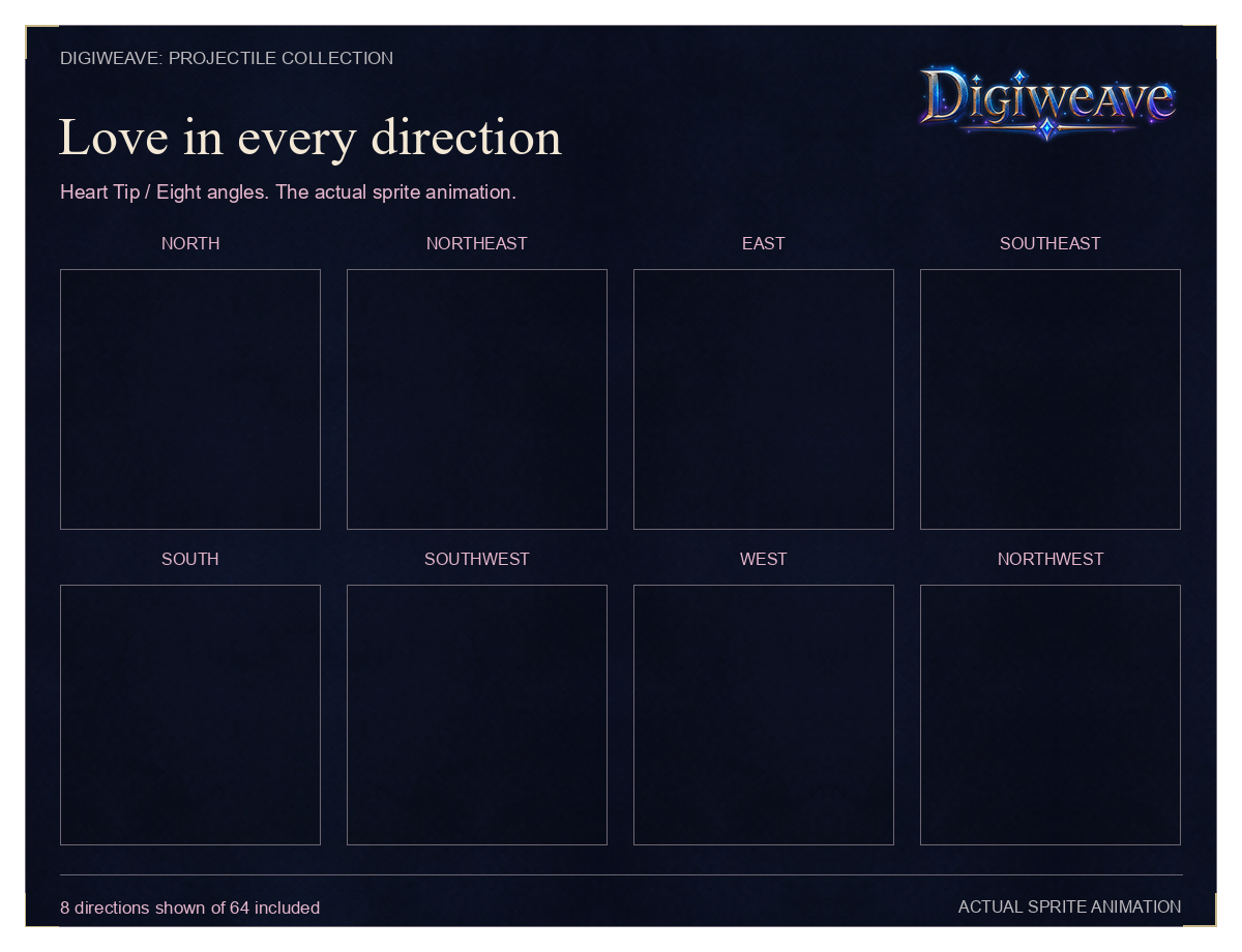 Cupid Arrows: eight-direction animation