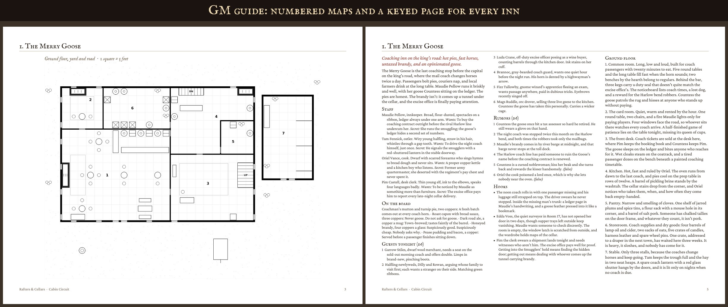 Screenshot 2 for The Merry Goose: Free Inn & Tavern Map (3 Floors, Keyed, VTT)