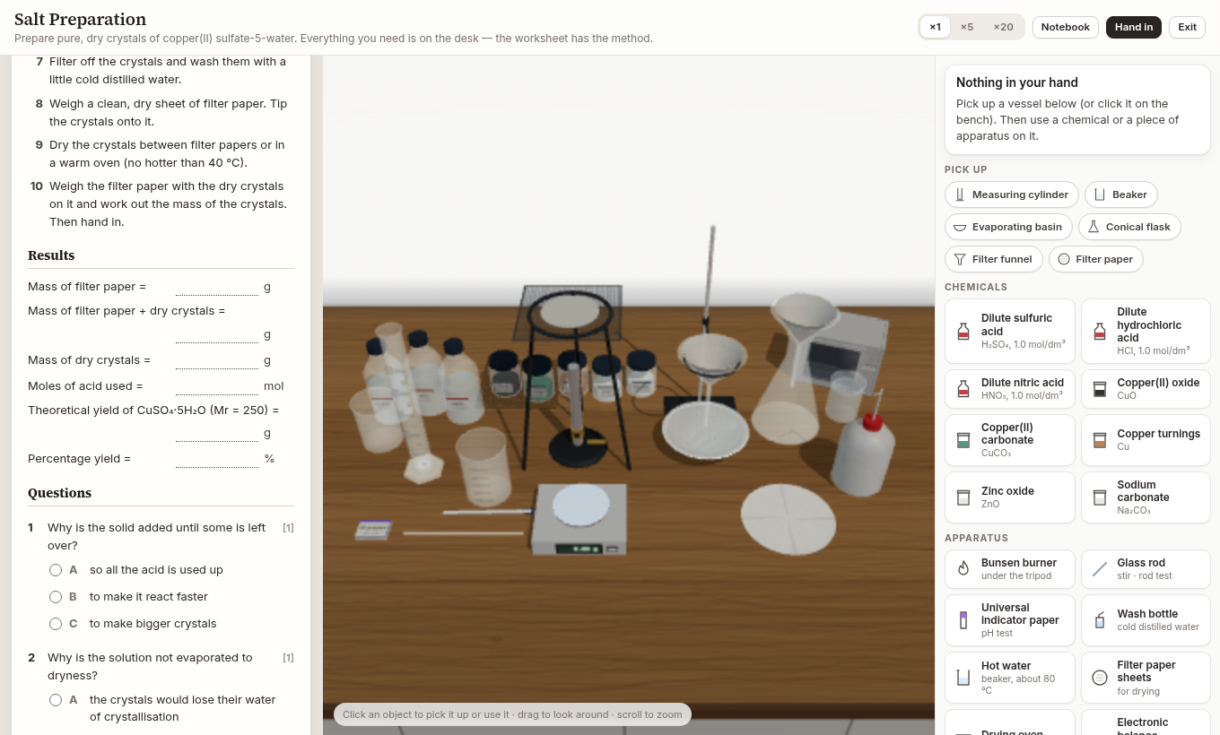 Screenshot 2 for 3D Chemistry Lab Simulator