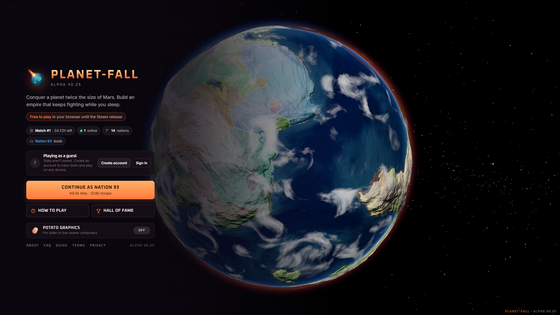Screenshot 3 for Planet-Fall.io