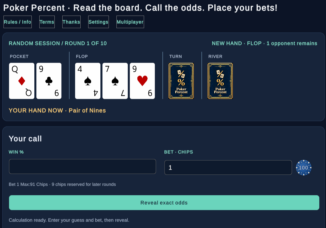 Screenshot 3 for PokerPercent