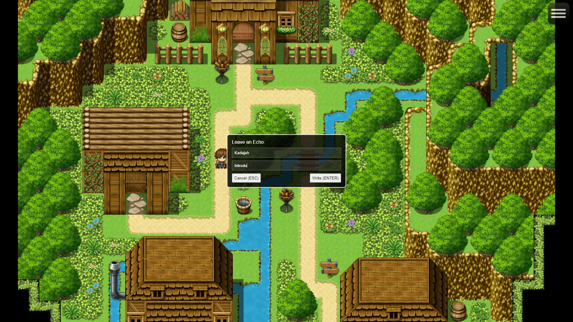 Screenshot 3 for Kadajah's Echoes - Asynchronous Multiplayer Messaging for RPG Maker MV & MZ