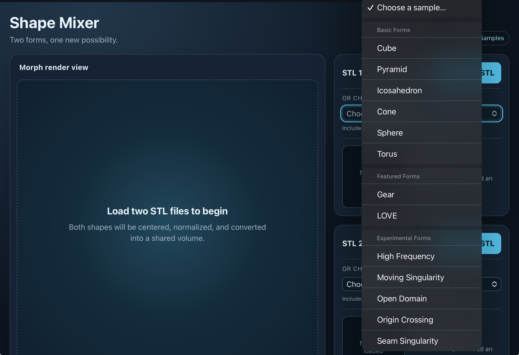 Screenshot 4 for 3D Shape Mixer Lab