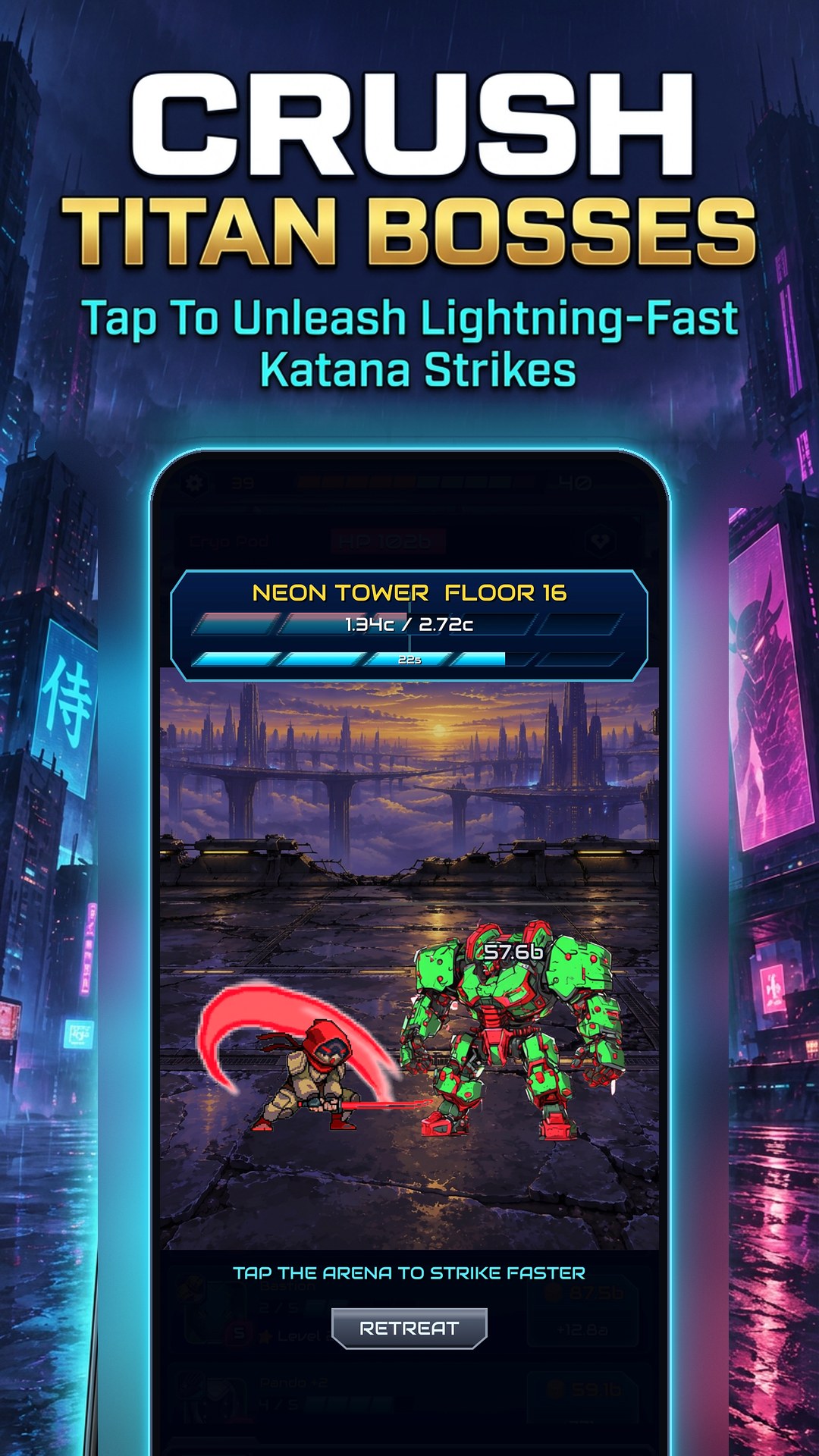 Screenshot 6 for Idle Ronin: Cyber RPG