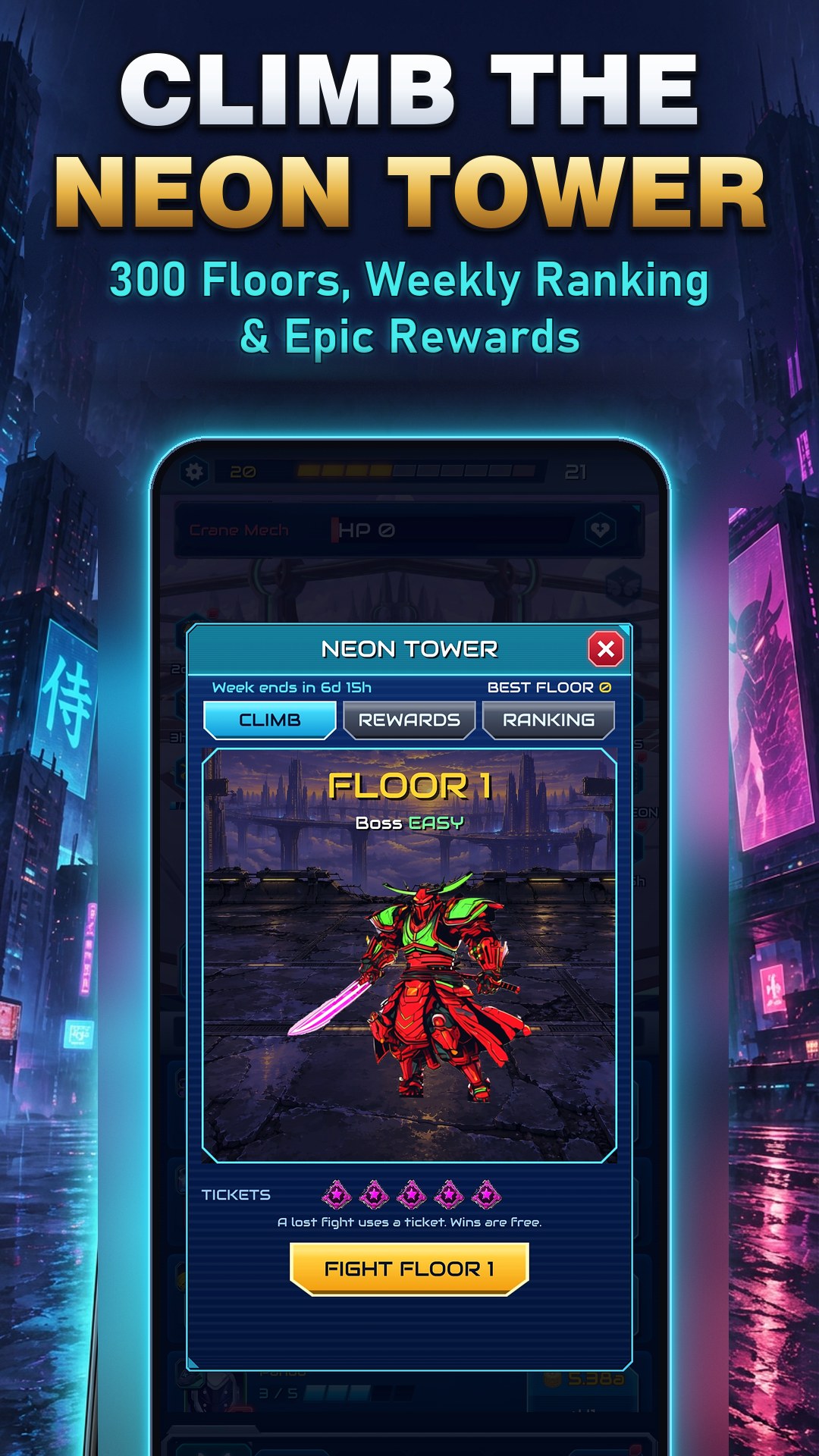 Screenshot 5 for Idle Ronin: Cyber RPG