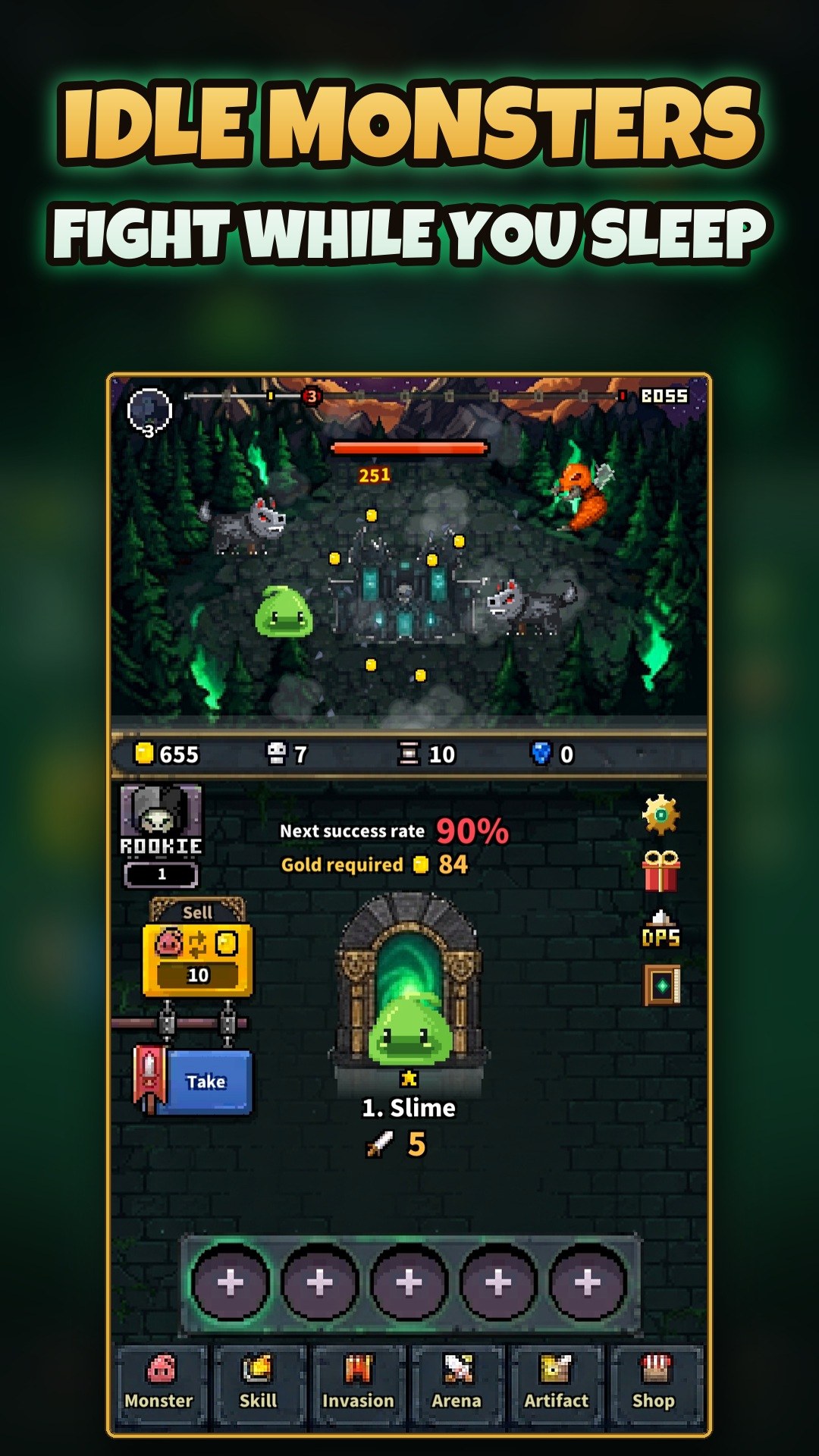 Screenshot 3 for Idle Summoner: Pixel RPG