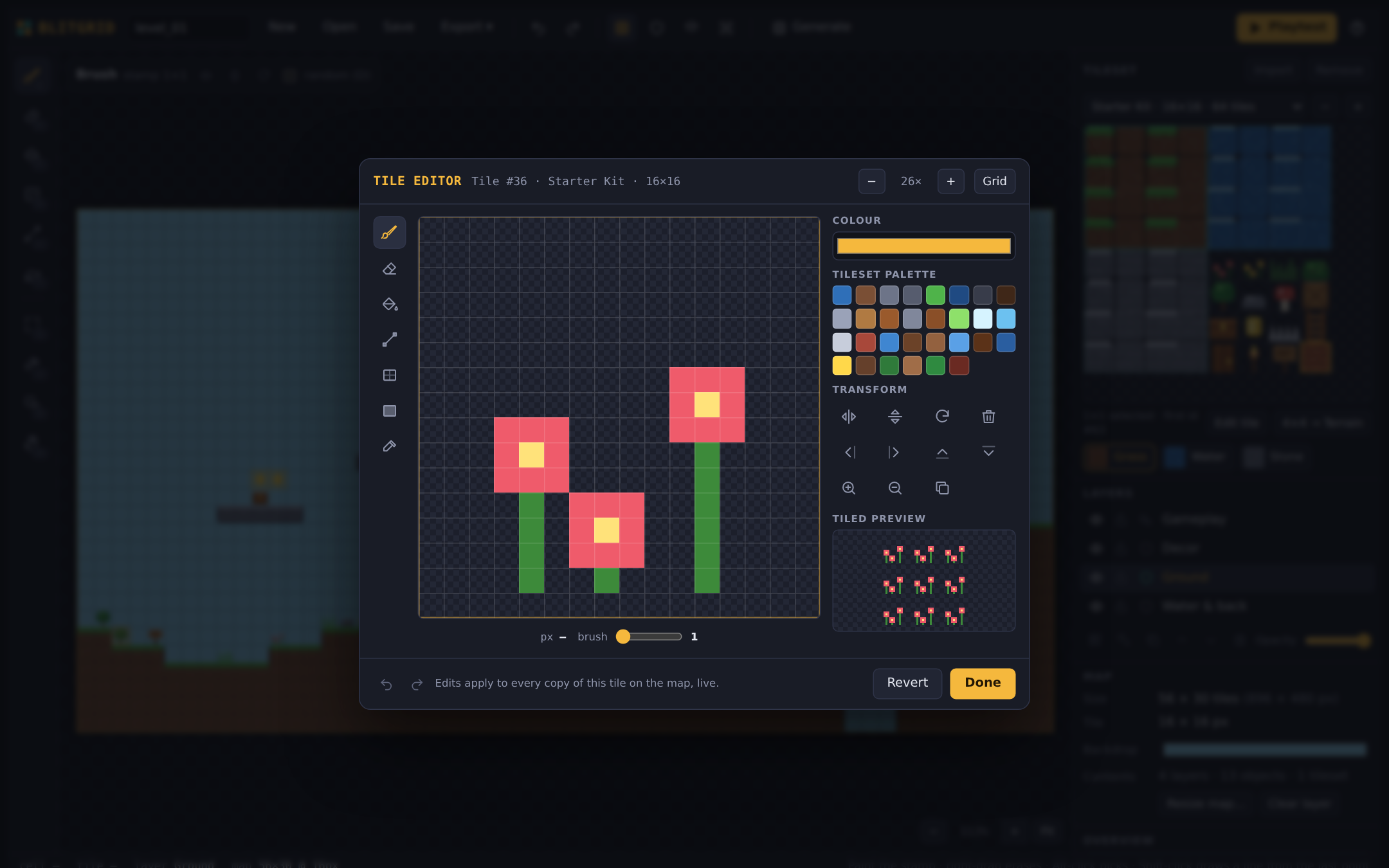 Screenshot 7 for Blitgrid — Pixel Art Level Editor