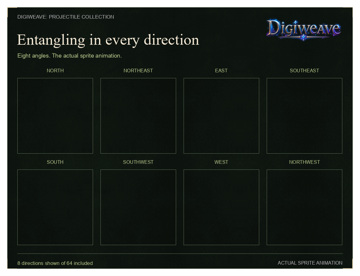 Entangling Arrows: eight-direction animation