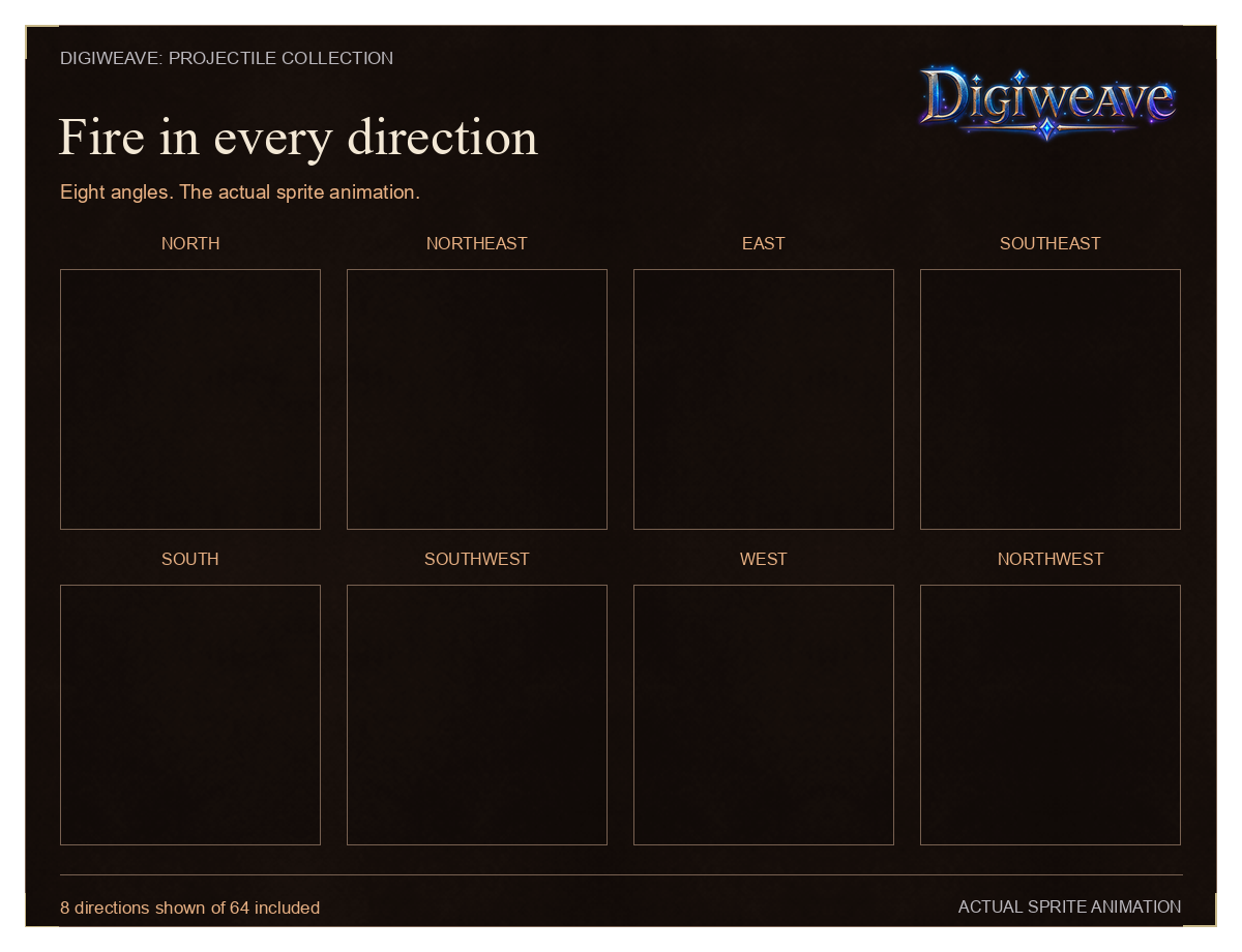 Fire Arrows: eight-direction animation