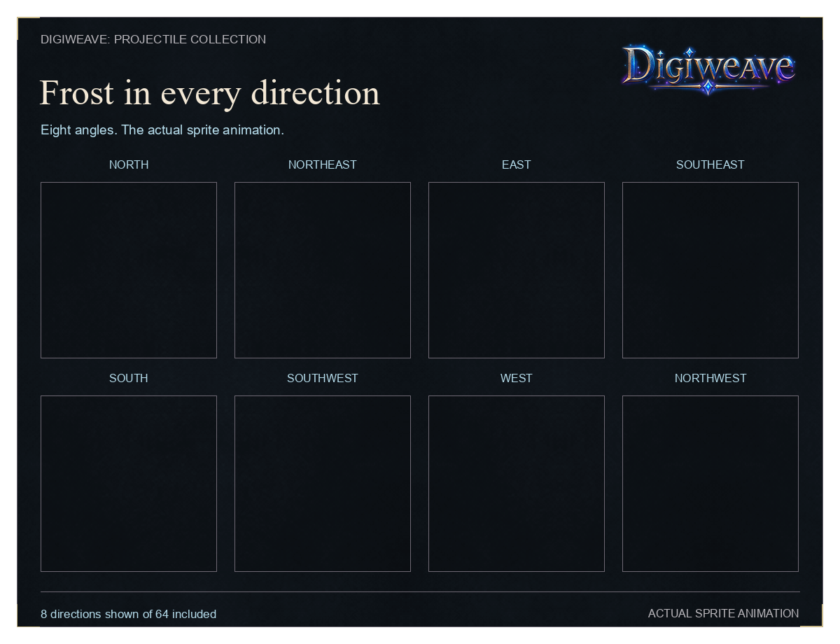 Frost Arrows: eight-direction animation
