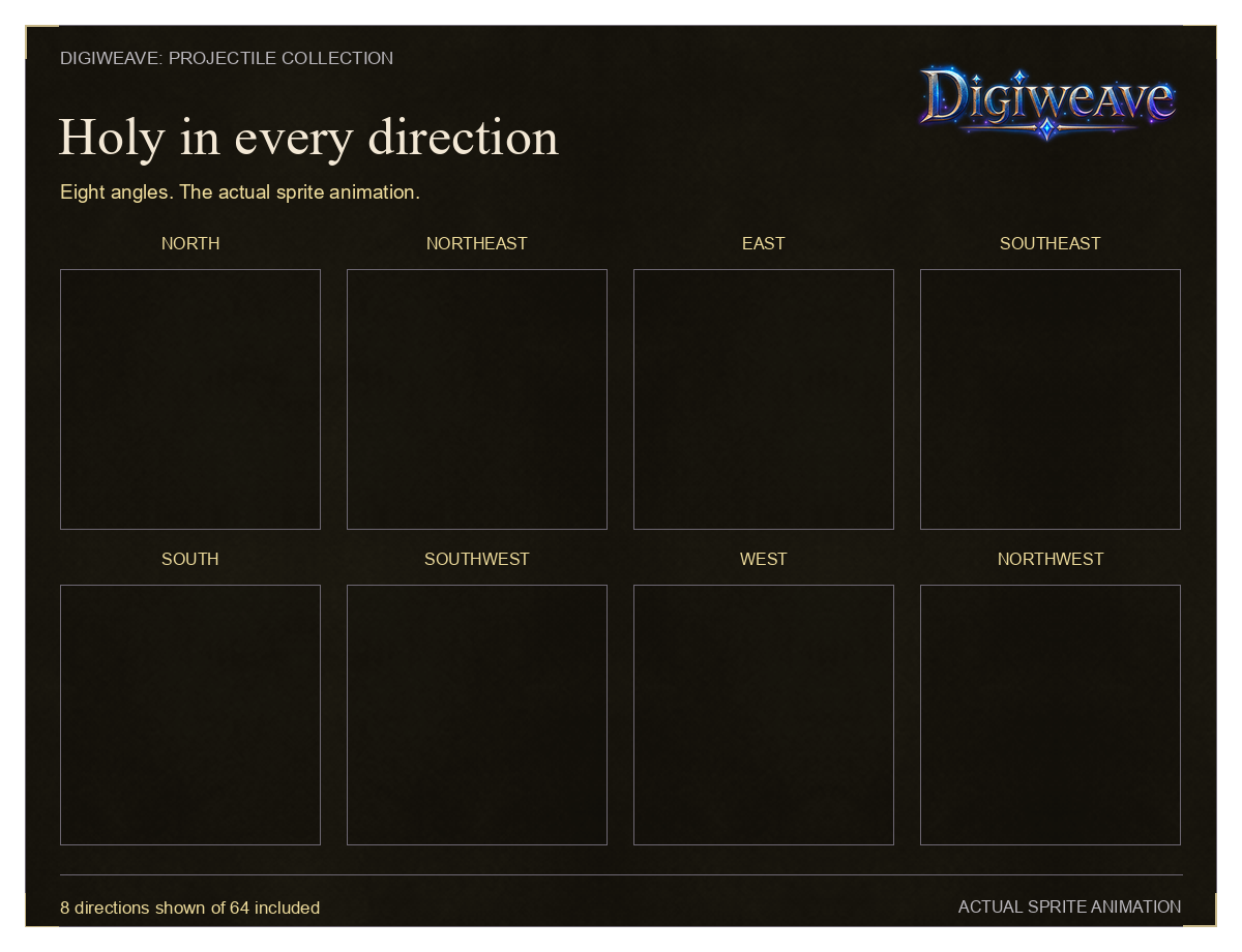 Holy Arrows: eight-direction animation