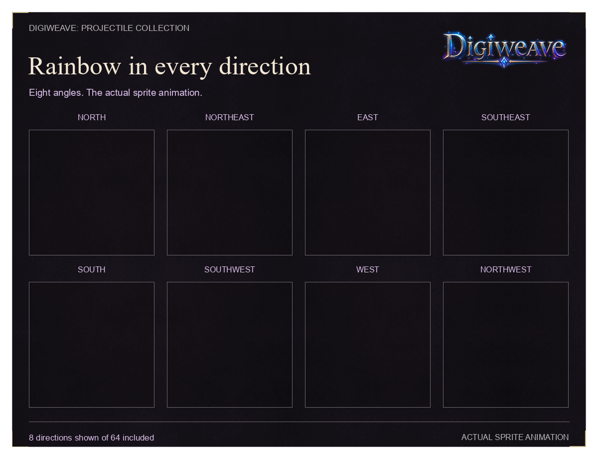Rainbow Arrows: eight-direction animation