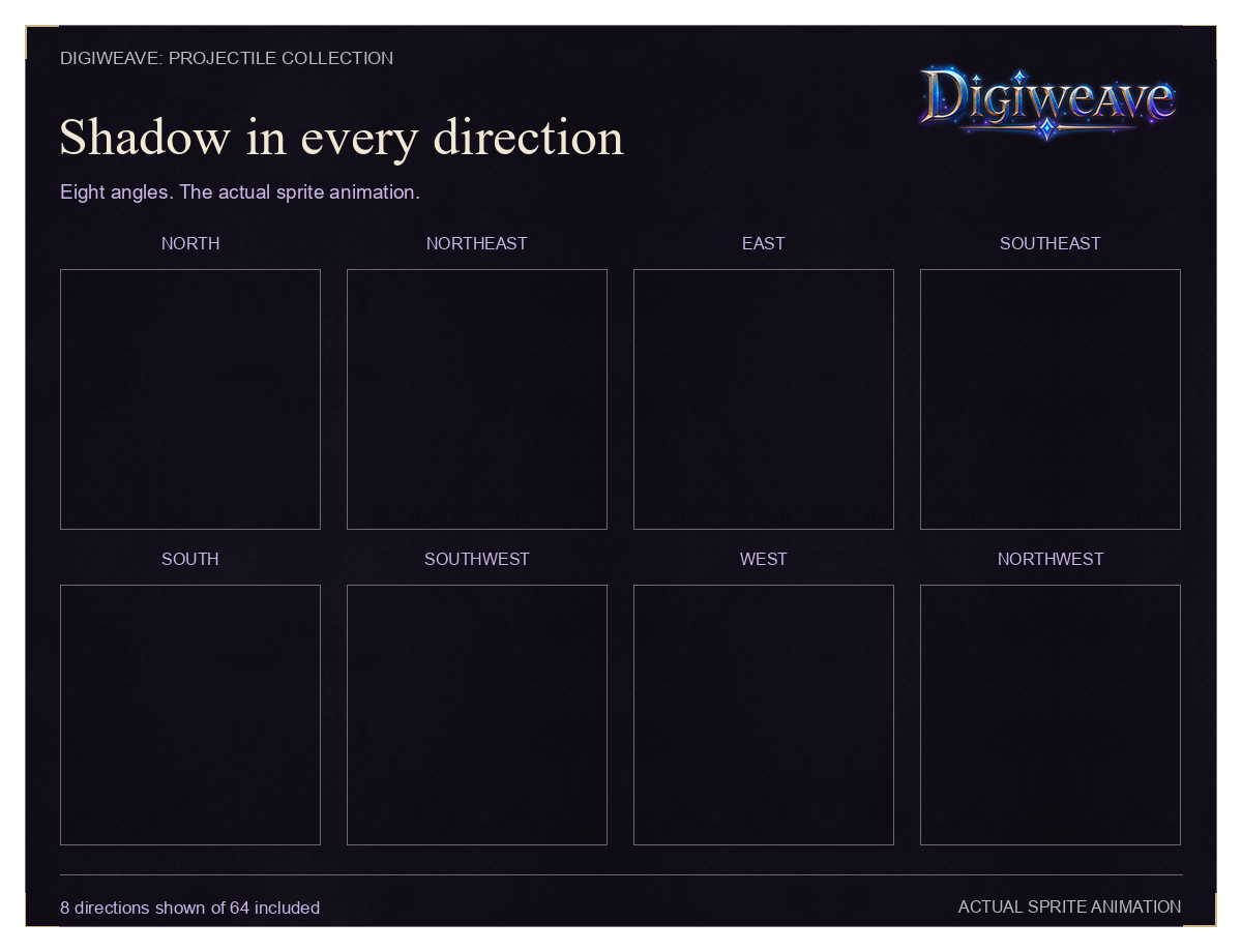 Shadow Arrows: eight-direction animation
