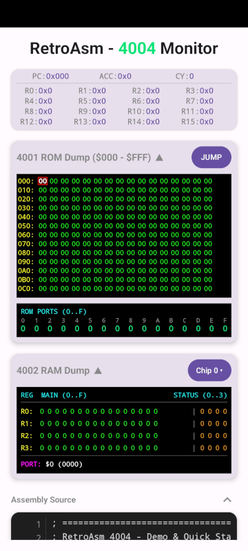 Screenshot 2 for RetroAsm4004