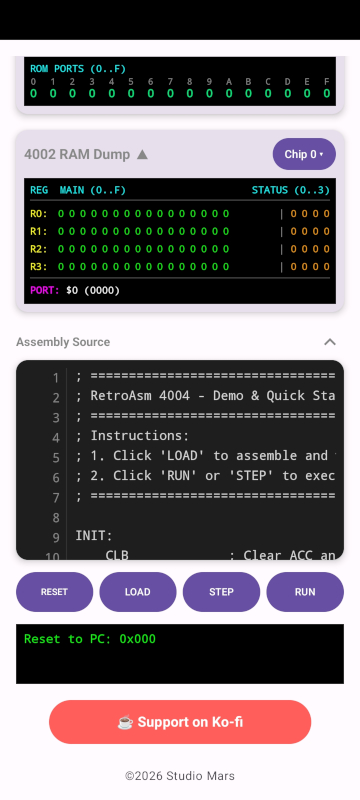 Screenshot 3 for RetroAsm4004