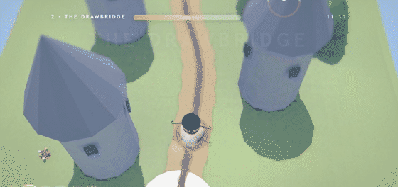 Move the sun: the towers' shadows sweep across his path