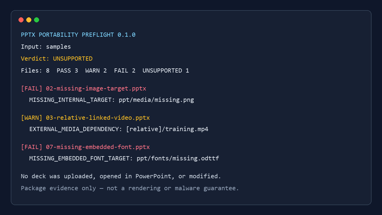 Screenshot 2 for PPTX Portability Preflight