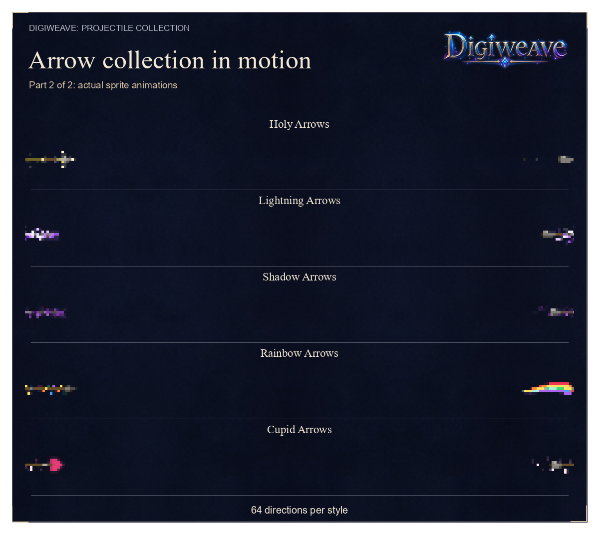 Arrow collection in motion: Part 2 of 2
