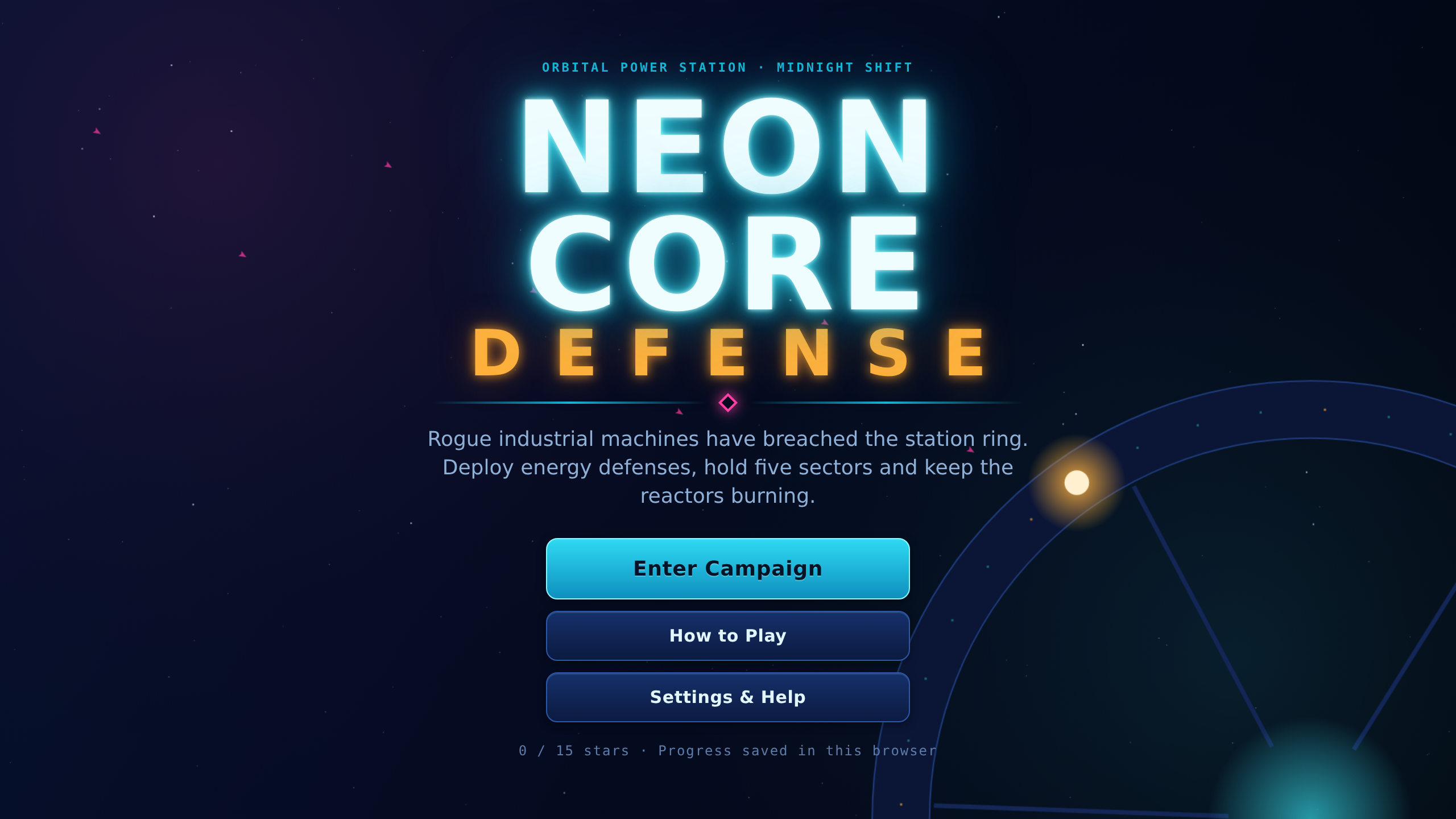 Screenshot 2 for Neon Core Defense