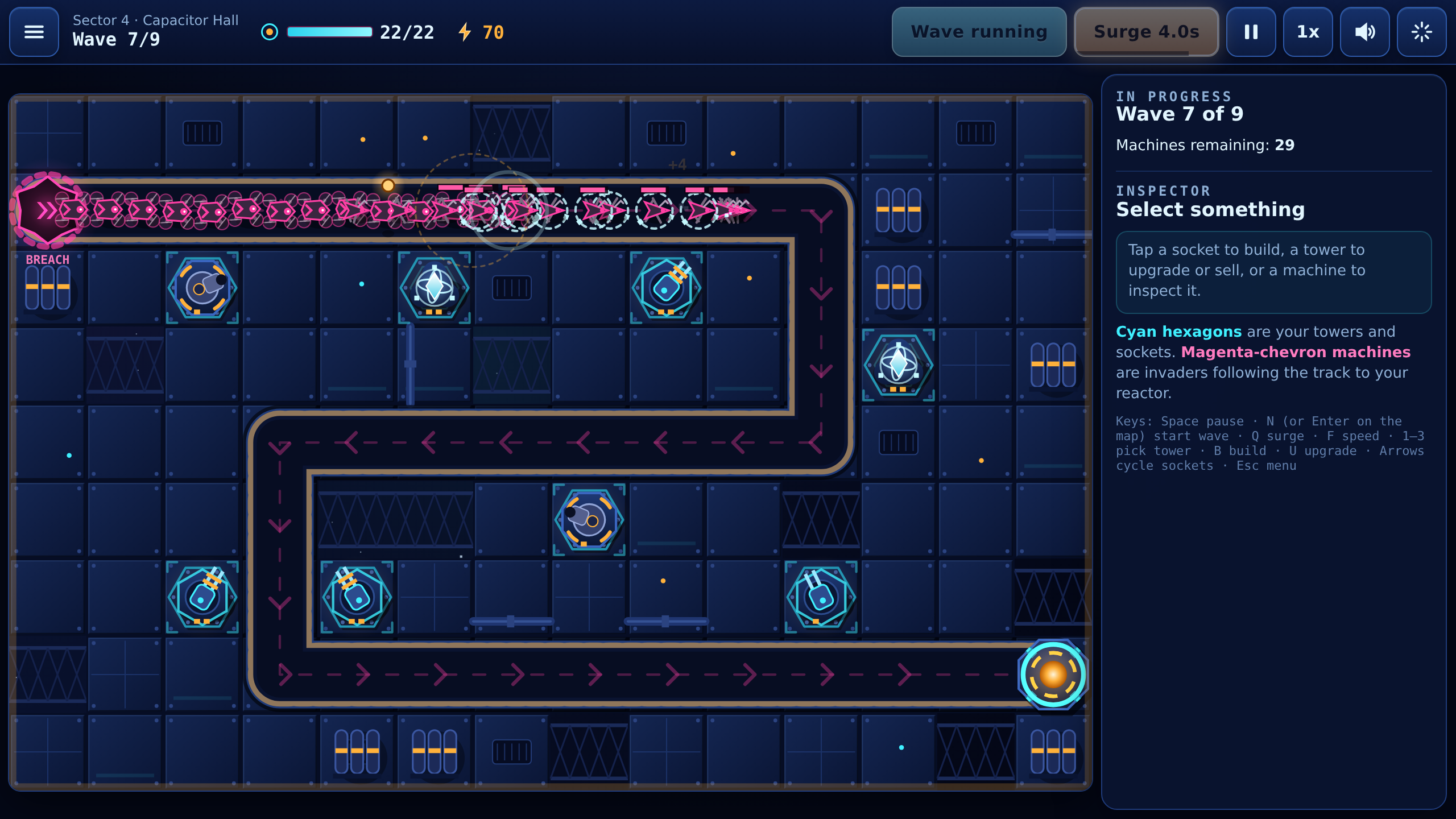 Screenshot 6 for Neon Core Defense