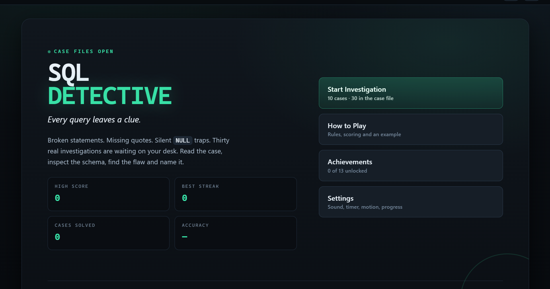 SQL Detective by Lawnat