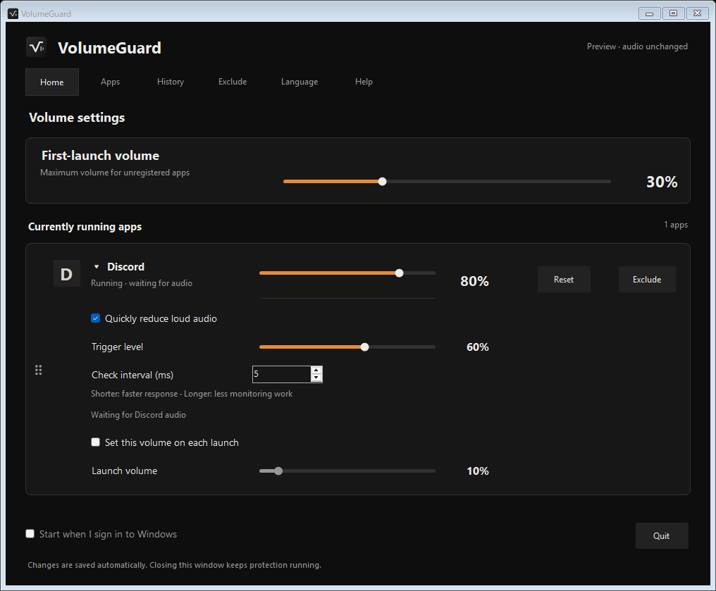 Screenshot 2 for VolumeGuard
