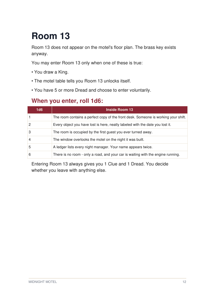 Screenshot 4 for Midnight Motel: A Solo Journaling RPG