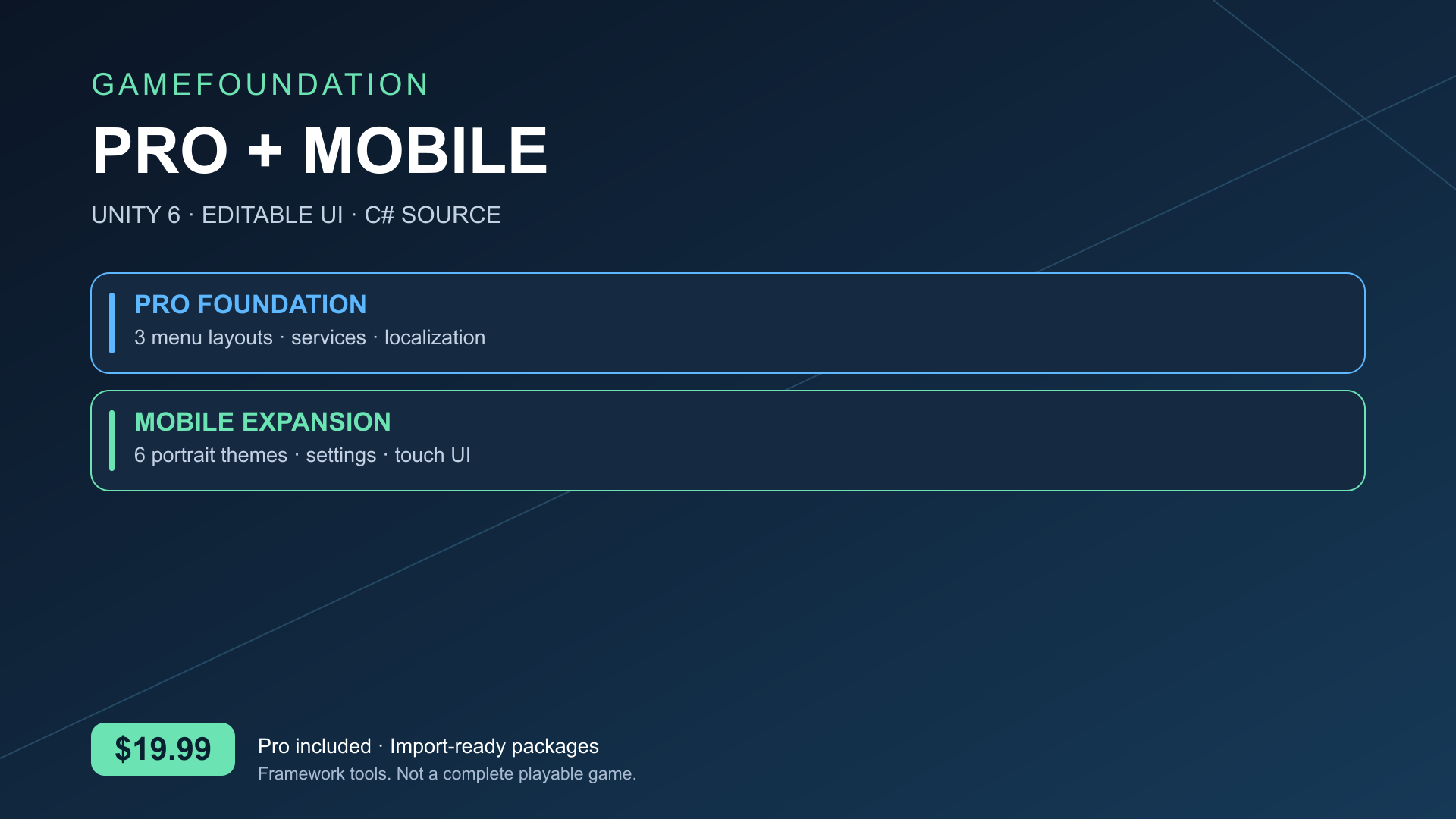 Screenshot 4 for GameFoundation Pro + Mobile Bundle