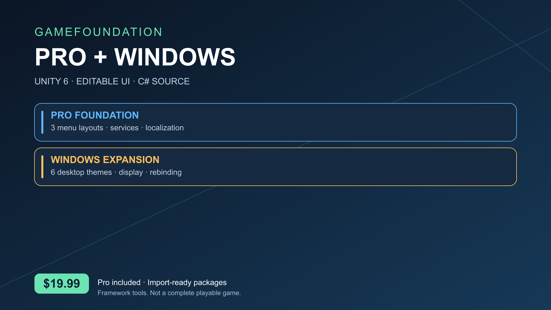 Screenshot 5 for GameFoundation Pro + Windows Bundle