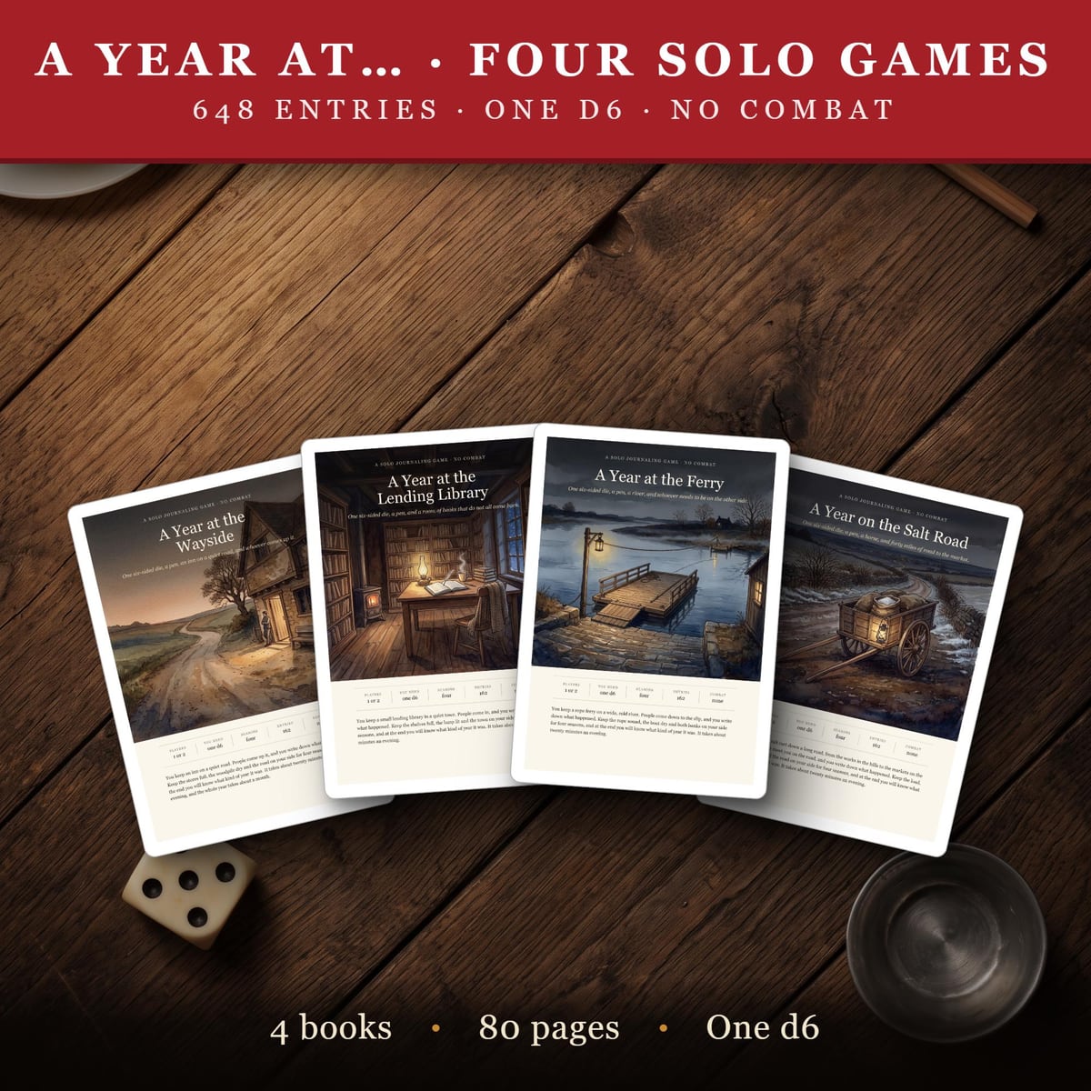 Screenshot 7 for Cozy Inn, Library, River Ferry, Salt Cart — 4 Solo Journaling RPGs Bundle (writing prompts, printable PDF, no combat)