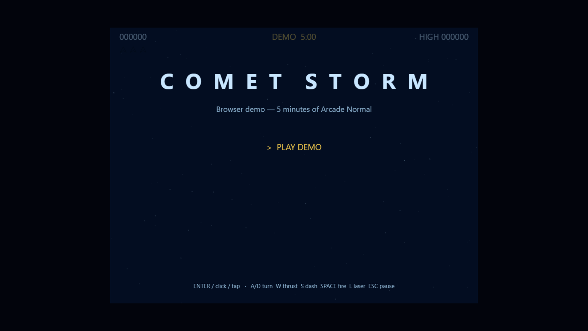 Screenshot 2 for Comet Storm – Free Browser Demo