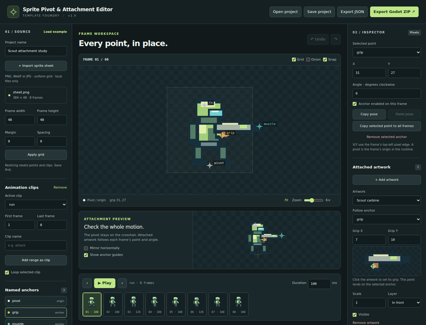 Screenshot 2 for Sprite Pivot & Attachment Editor