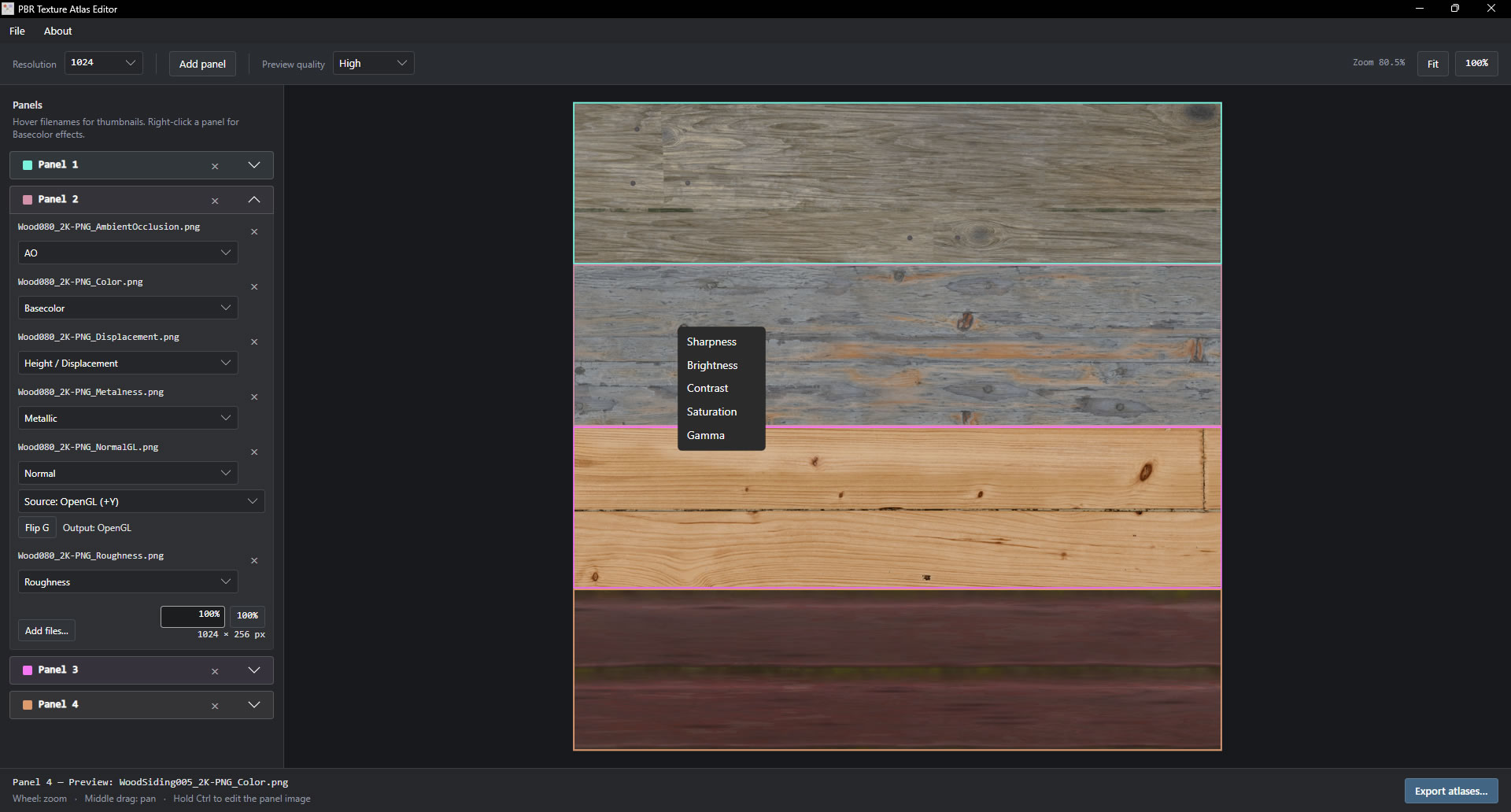 Screenshot 5 for PBR Texture Atlas Editor