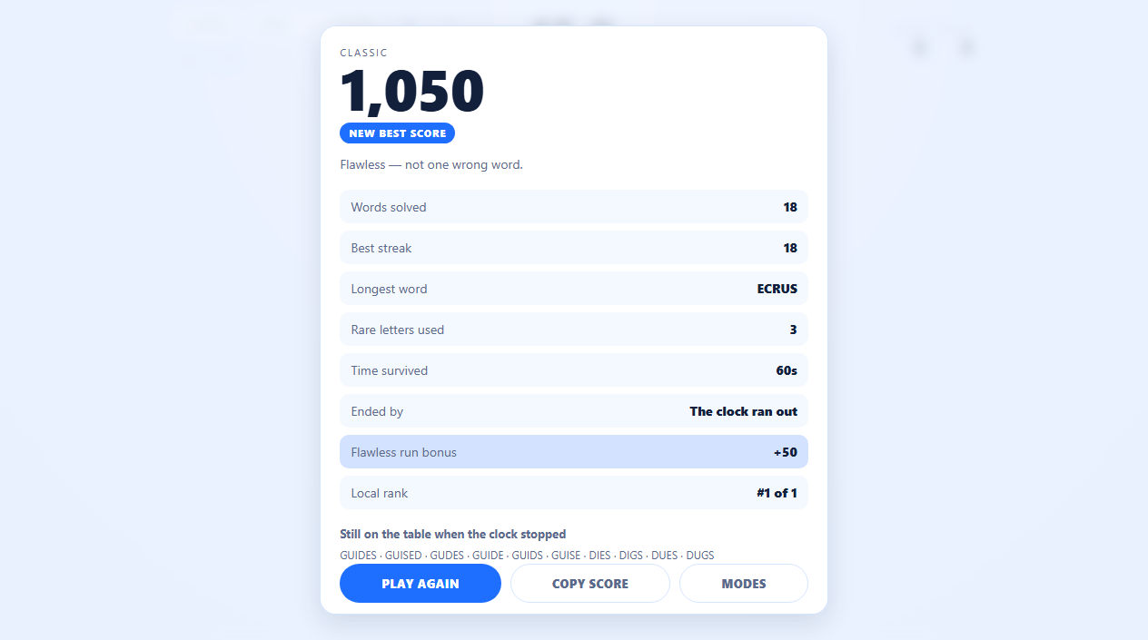 Screenshot 3 for Word Sprint