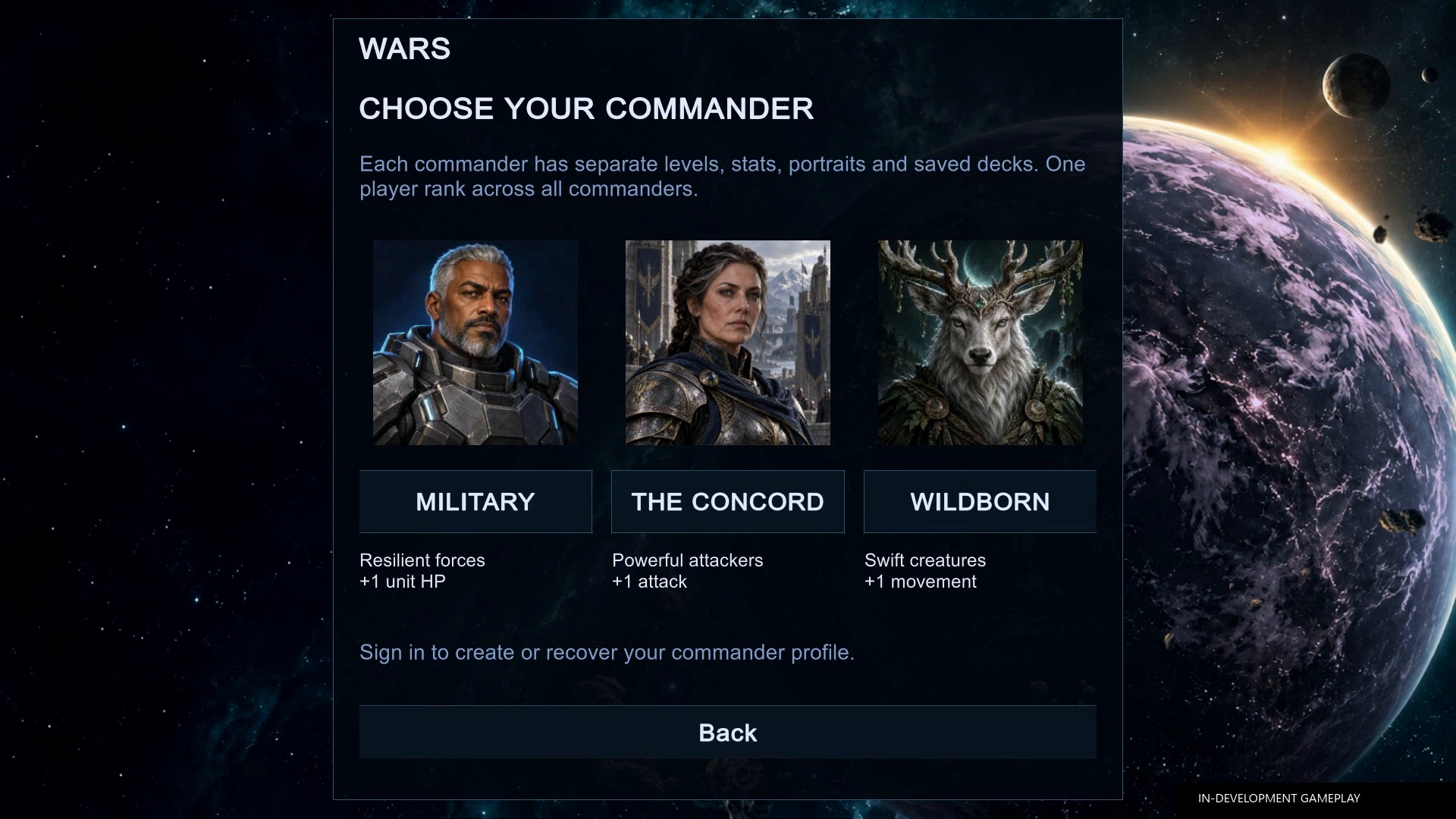 WARS gameplay screenshot from the Windows beta